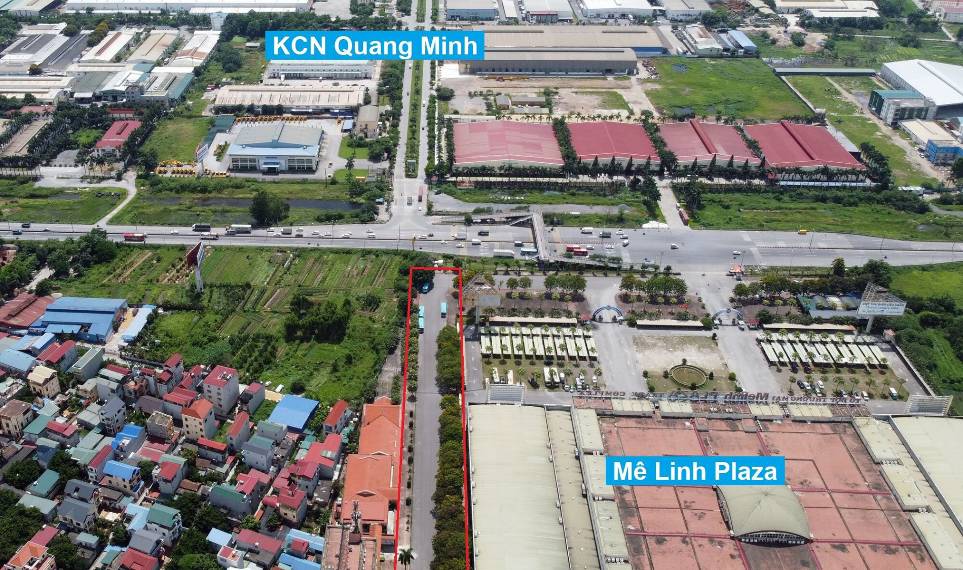 Tiến độ tuyến đường 650 tỷ kết nối KCN Quang Minh ở Mê Linh