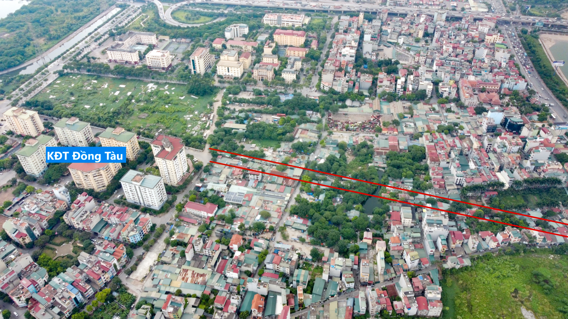 Toàn cảnh tuyến đường sắp mở nối KĐT Đồng Tàu - Giải Phóng