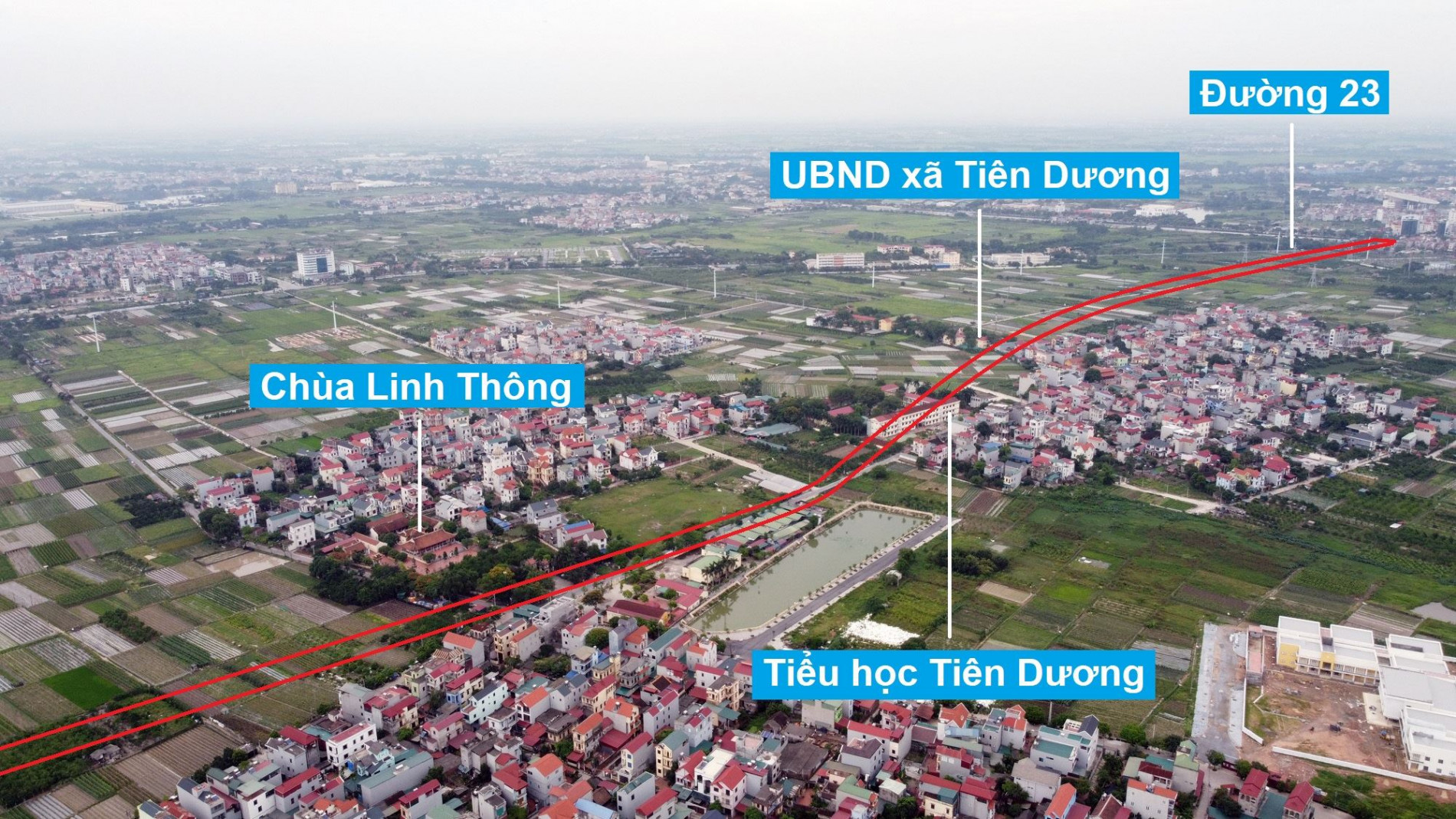 Đường sẽ mở theo quy hoạch ở xã Tiên Dương, Đông Anh, Hà Nội (phần 9)