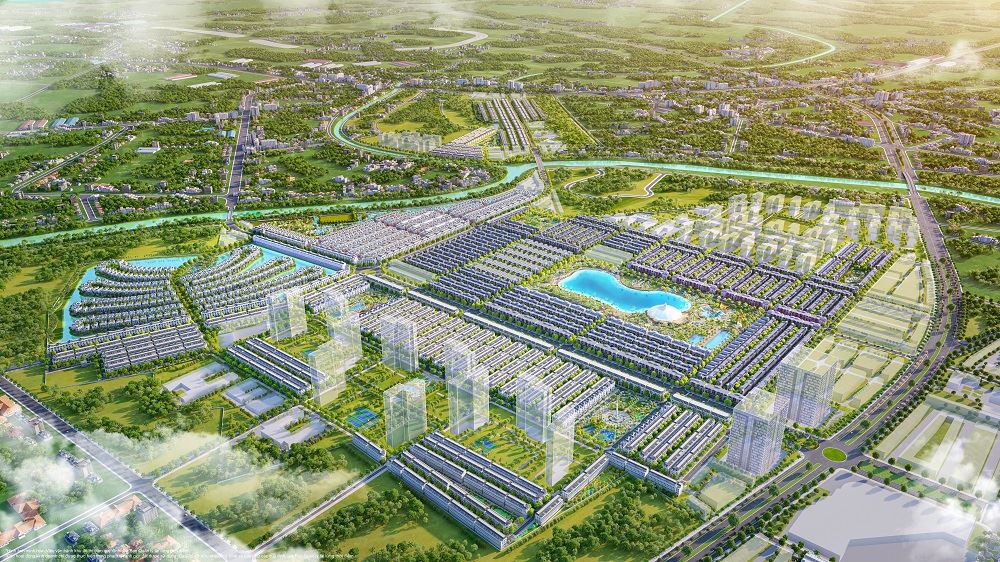 Cận cảnh công viên hơn 12 ha đang xây dựng trong dự án 1,3 tỷ USD của Vinhomes ở Hưng Yên