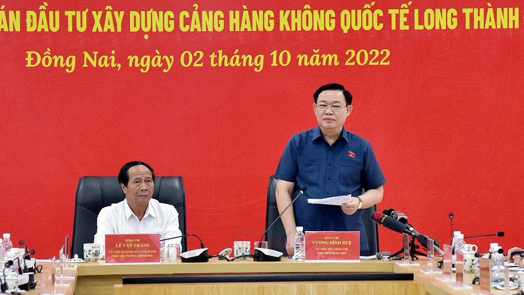 Chủ tịch Quốc hội Vương Đình Huệ: Tập trung hoàn thành Dự án sân bay Long Thành bằng tâm huyết, trách nhiệm đối với sự phát triển của đất nước -1