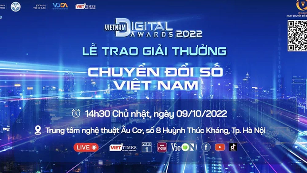 Giải thưởng, Chuyển đổi số Việt Nam 2022, vinh danh, 49 đơn vị, sản phẩm