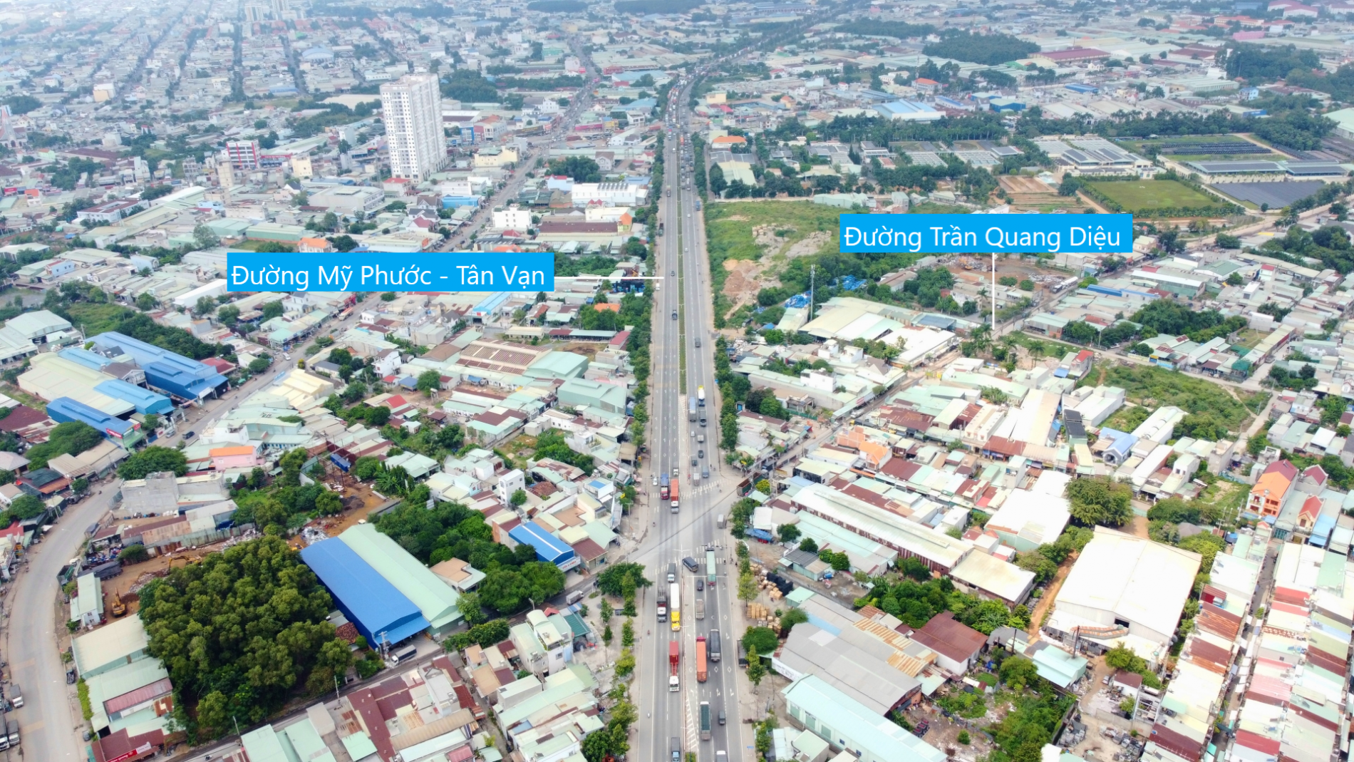 Toàn cảnh đường vành đai 3 qua TP Thuận An, Bình Dương (phần 1)
