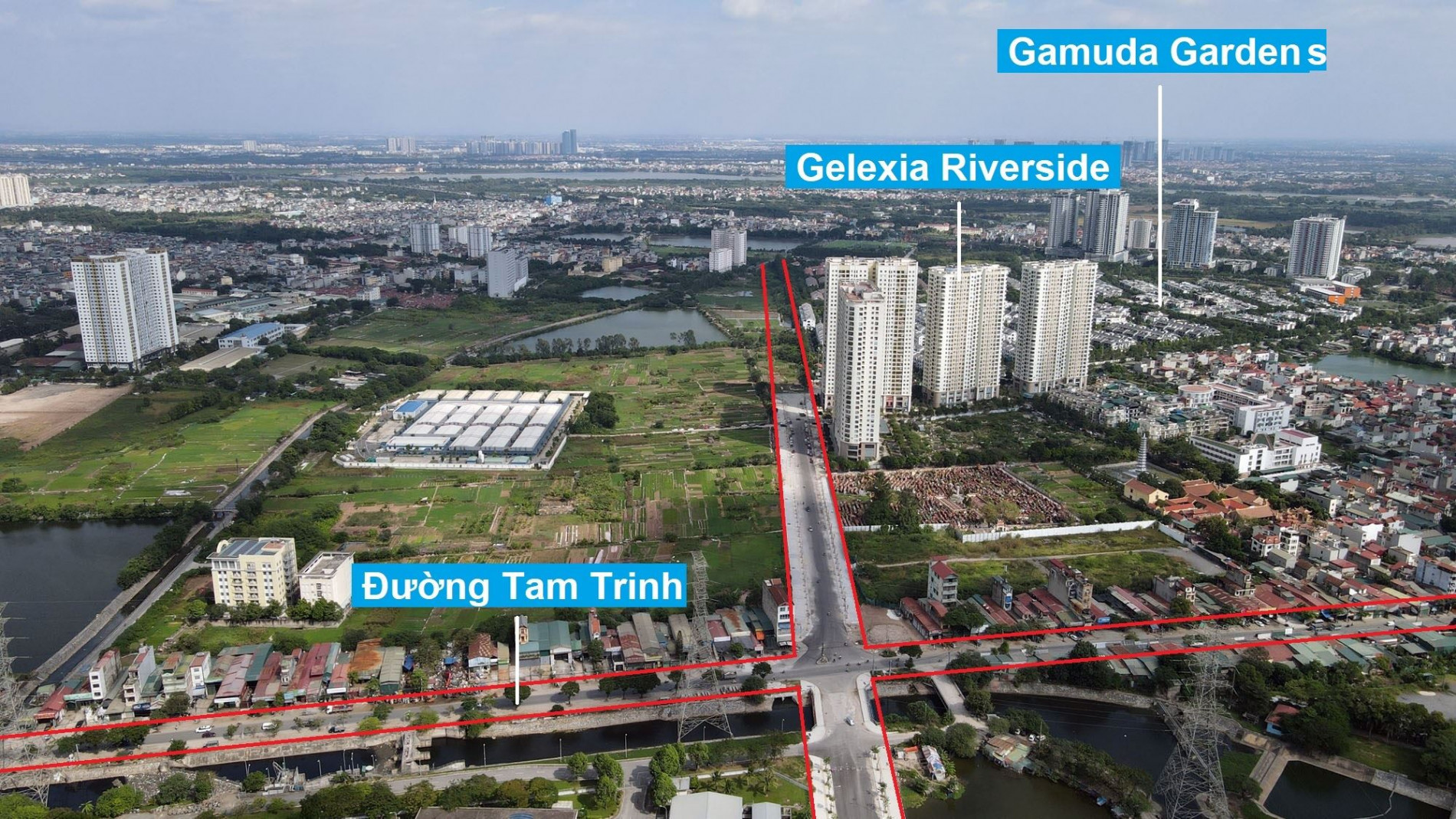 Những tuyến đường đang và sẽ mở qua khu đô thị Gamuda Gardens