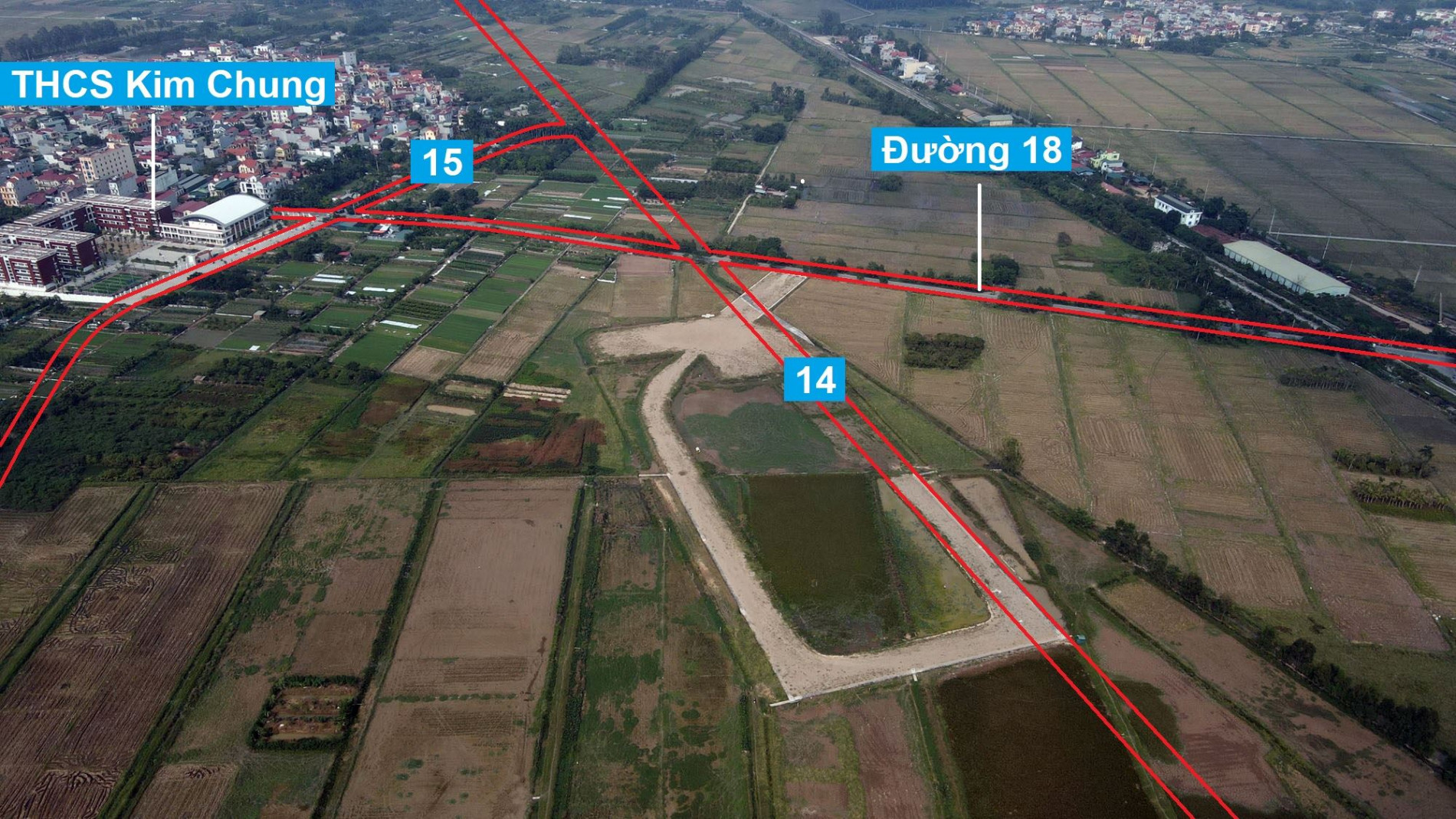 Đường sẽ mở theo quy hoạch ở xã Kim Chung, Đông Anh, Hà Nội (phần 5)