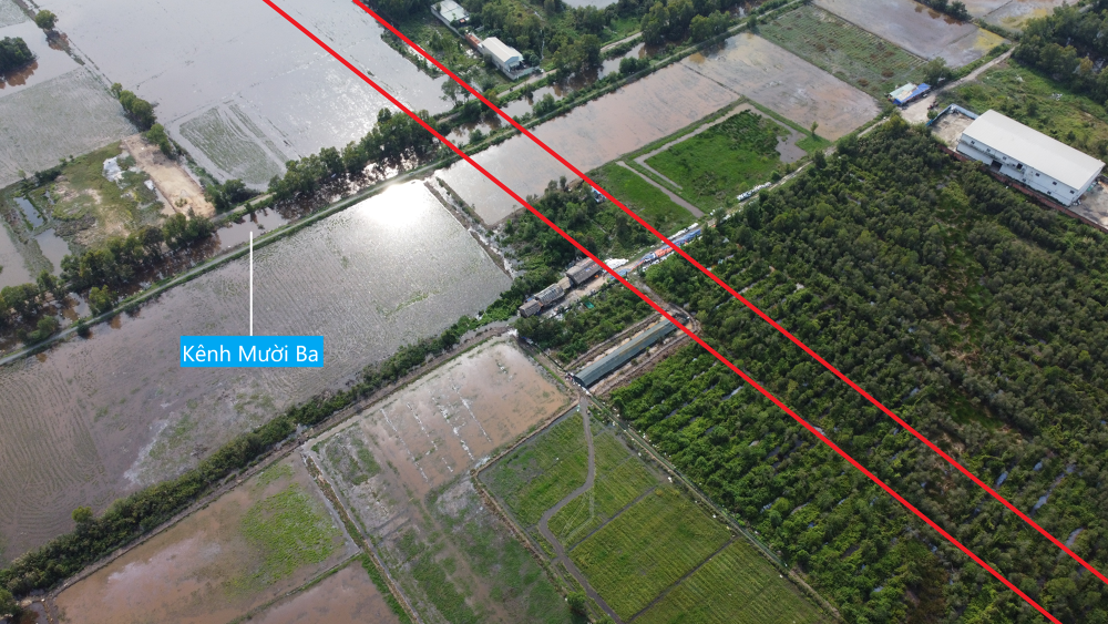 Toàn cảnh đường vành đai 3 sẽ mở theo quy hoạch tại xã Tân Thới Nhì, Hóc Môn, TP HCM