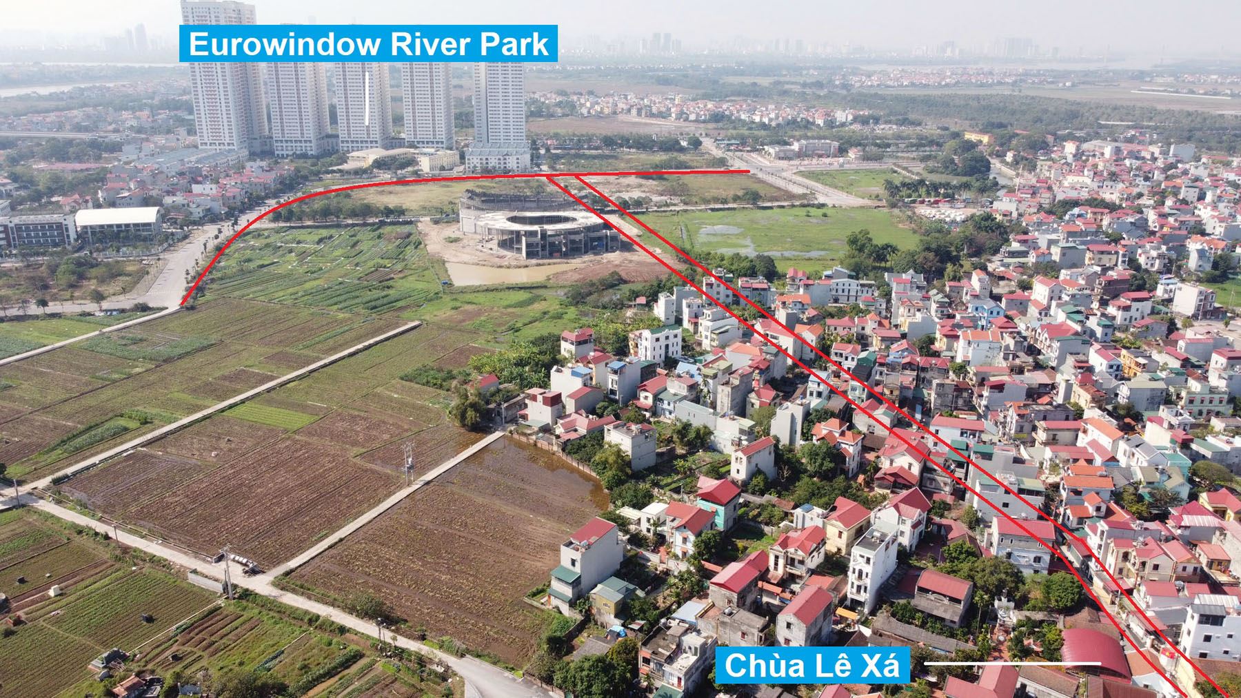 Đường sẽ mở theo quy hoạch ở xã Mai Lâm, Đông Anh, Hà Nội (phần 8)