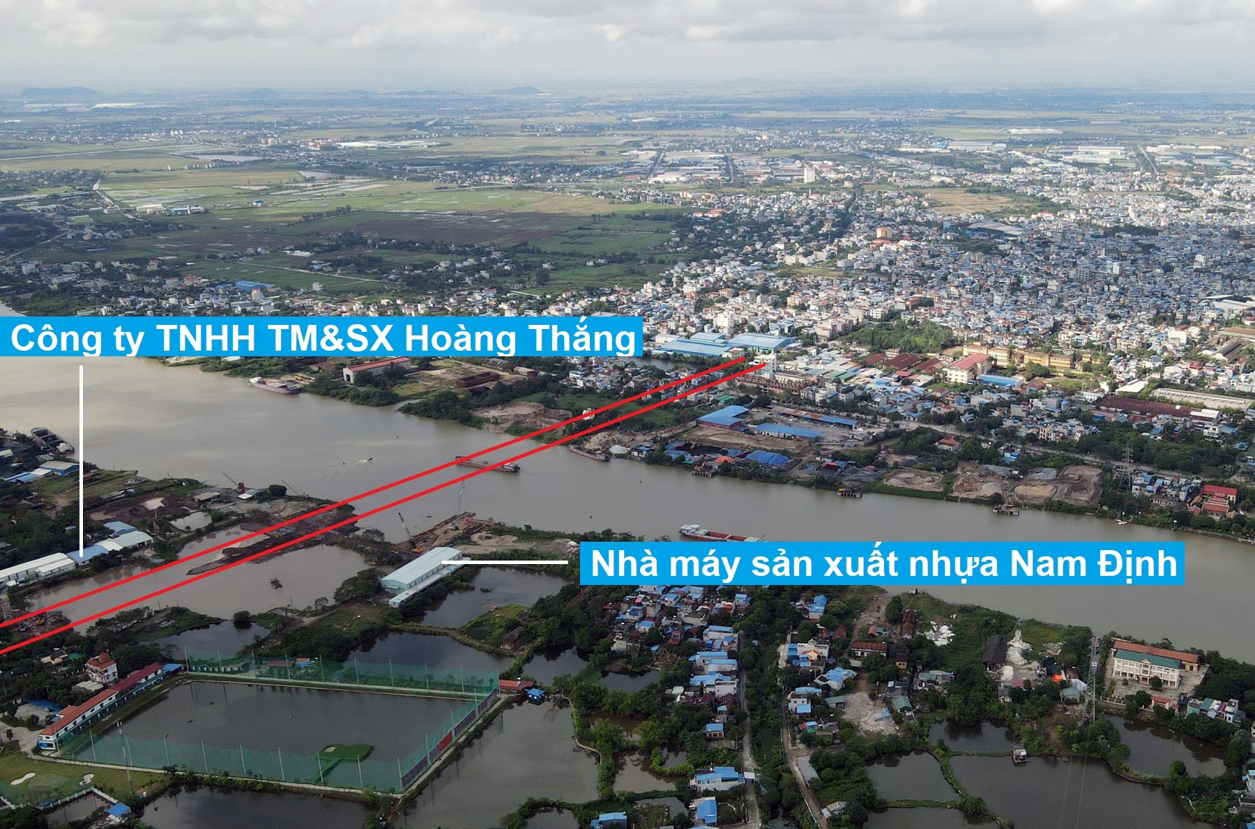 Nam Định: Cận cảnh vị trí bắt đầu xây cầu qua sông Đào trị giá 1.200 tỷ đồng
