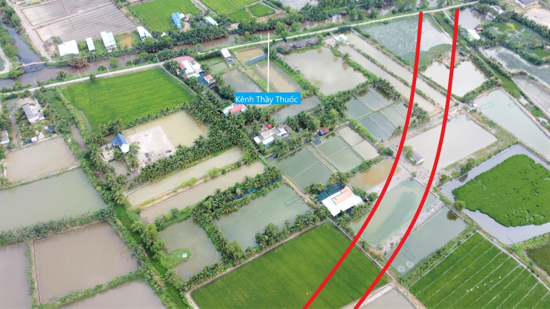 Toàn cảnh tuyến vành đai 3 đi qua xã Lê Minh Xuân và xã Bình Lợi, huyện Bình Chánh, TP HCM