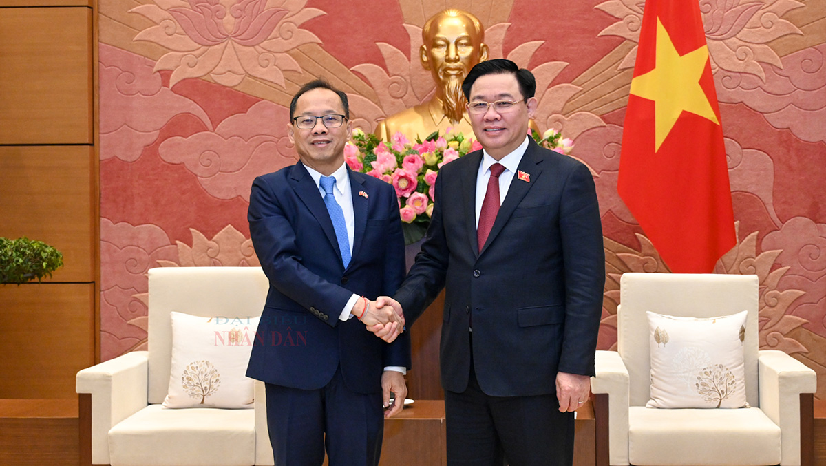 Chủ tịch Quốc hội Vương Đình Huệ tiếp Đại sứ Vương quốc Campuchia Chay Navuth - Ảnh 1.