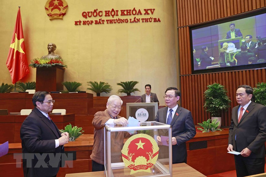 Quốc hội họp bất thường để xem xét nội dung về công tác nhân sự | Chính trị | Vietnam+ (VietnamPlus)