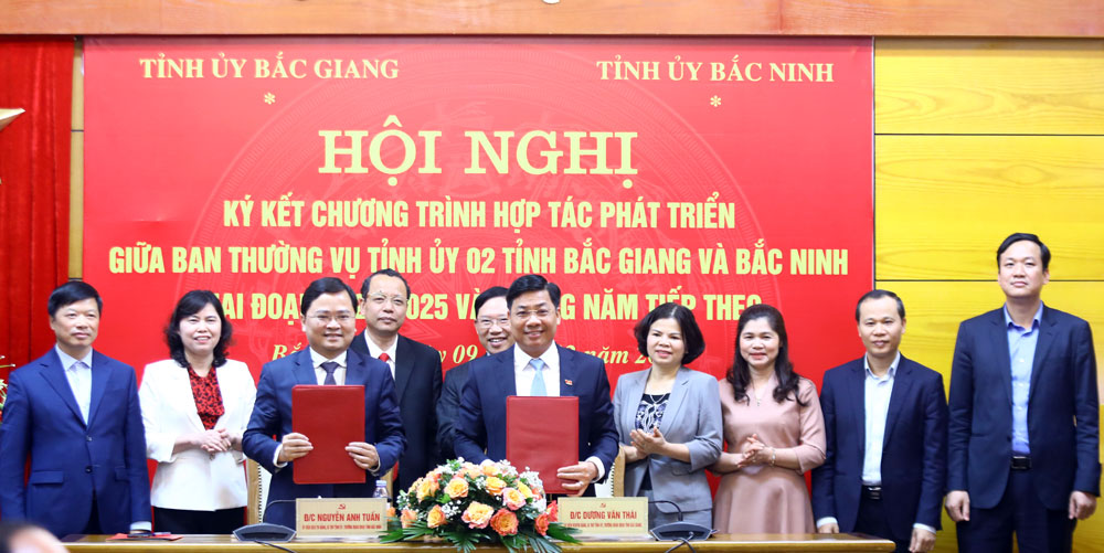 Bắc GIang, Tỉnh ủy Bắc Giang - Bắc Ninh, ký kết, chương trình hợp tác, phát triển