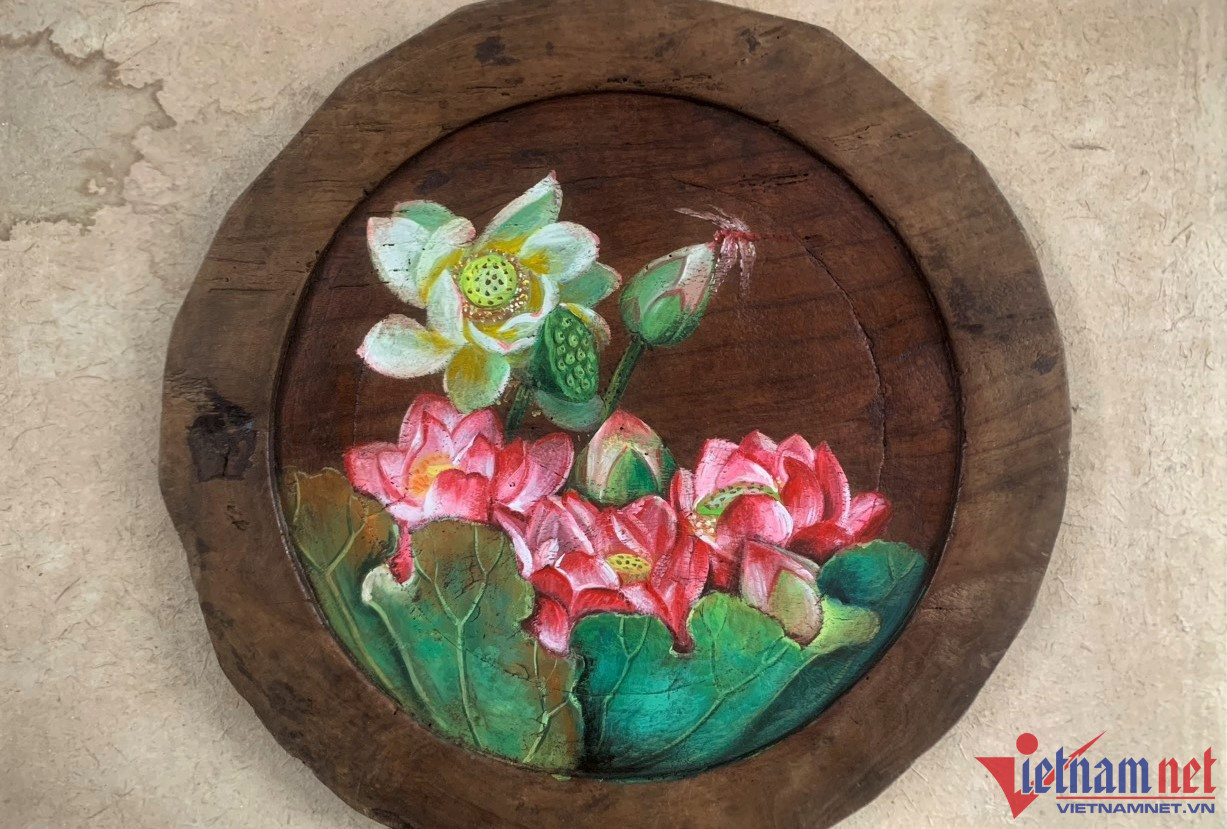 Độc đáo những bức tranh vẽ trên mâm gỗ xưa ở Thanh Hoá