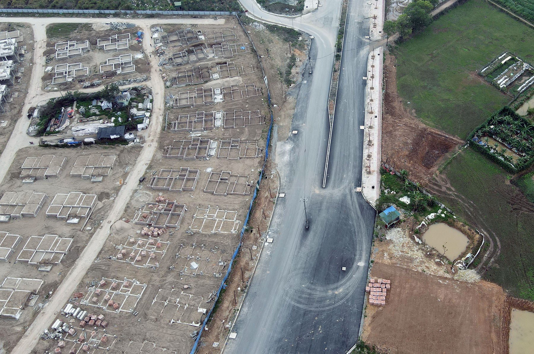 Dự án đường Lại Yên – Vân Canh, Hoài Đức rộng 40 m sau hơn 2 năm khởi công