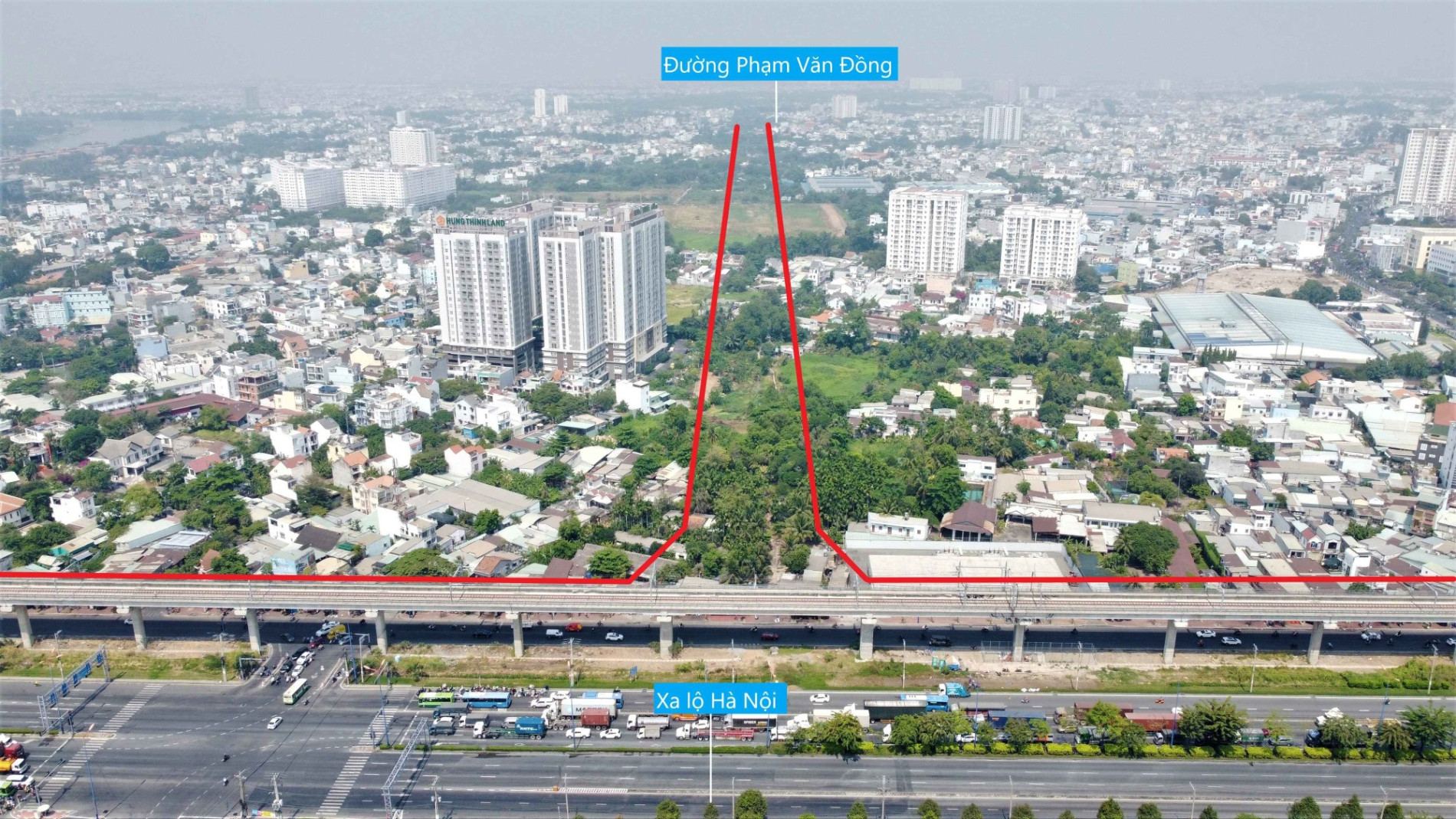 Toàn cảnh đoạn vành đai 2 TP HCM sẽ mở nối Xa lộ Hà Nội - Phạm Văn Đồng