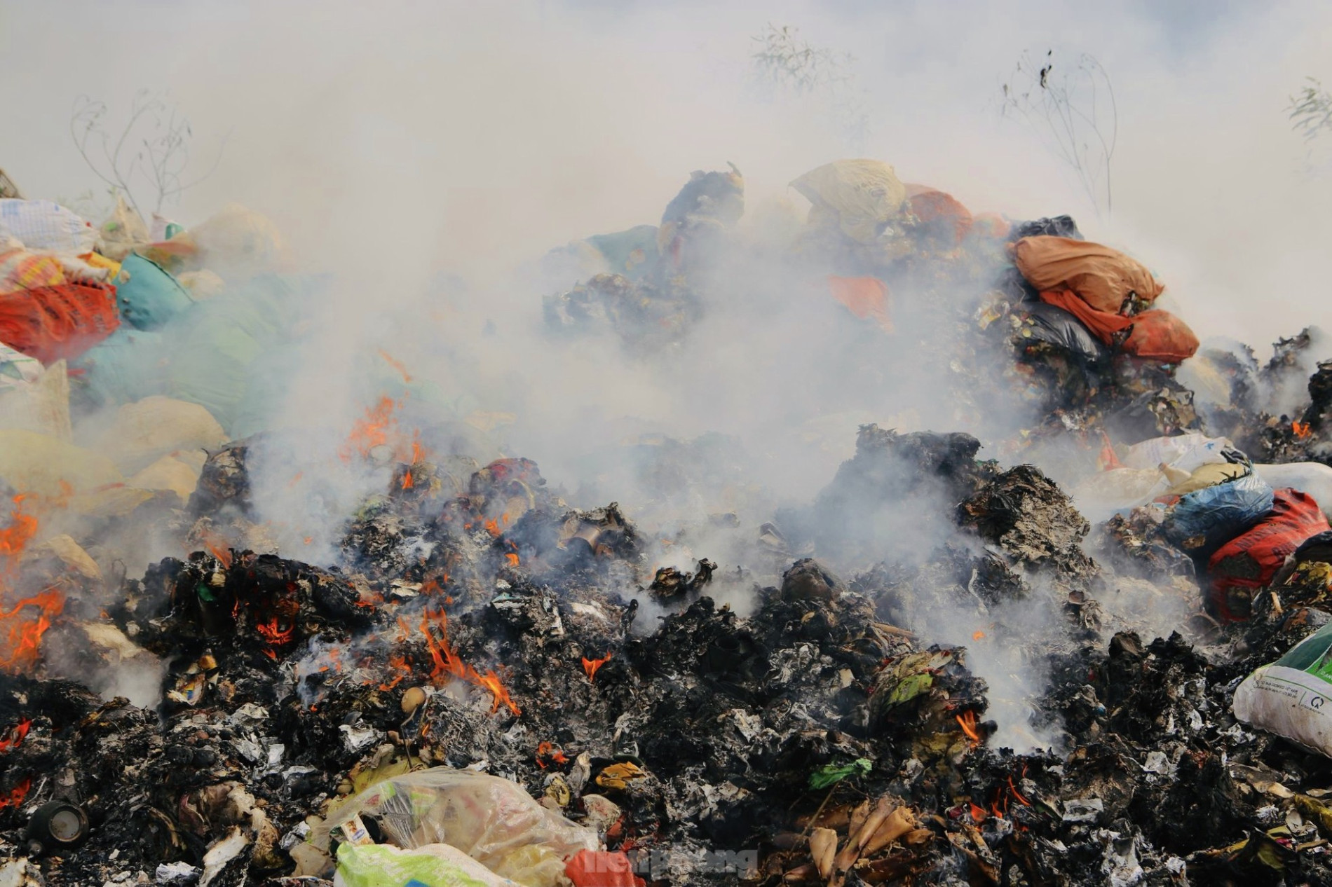Dân kêu trời vì hàng tấn rác chất như núi ở bãi trung chuyển ảnh 7