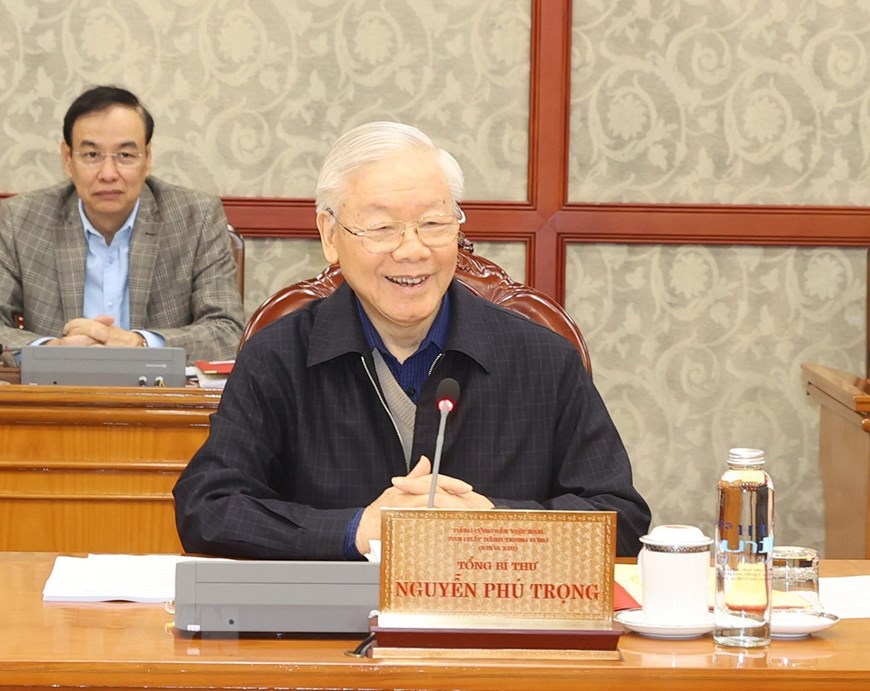 Tổng Bí thư Nguyễn Phú Trọng chủ trì cuộc họp Bộ Chính trị, Ban Bí thư | Chính trị | Vietnam+ (VietnamPlus)