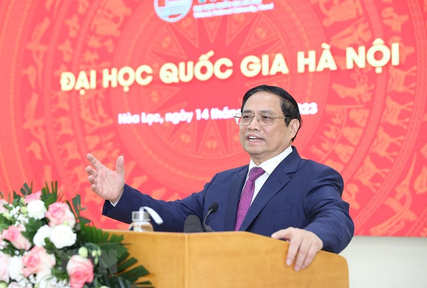 Hình ảnh Thủ tướng thăm Đại học Quốc gia Hà Nội và Đại học FPT | Giáo dục | Vietnam+ (VietnamPlus)