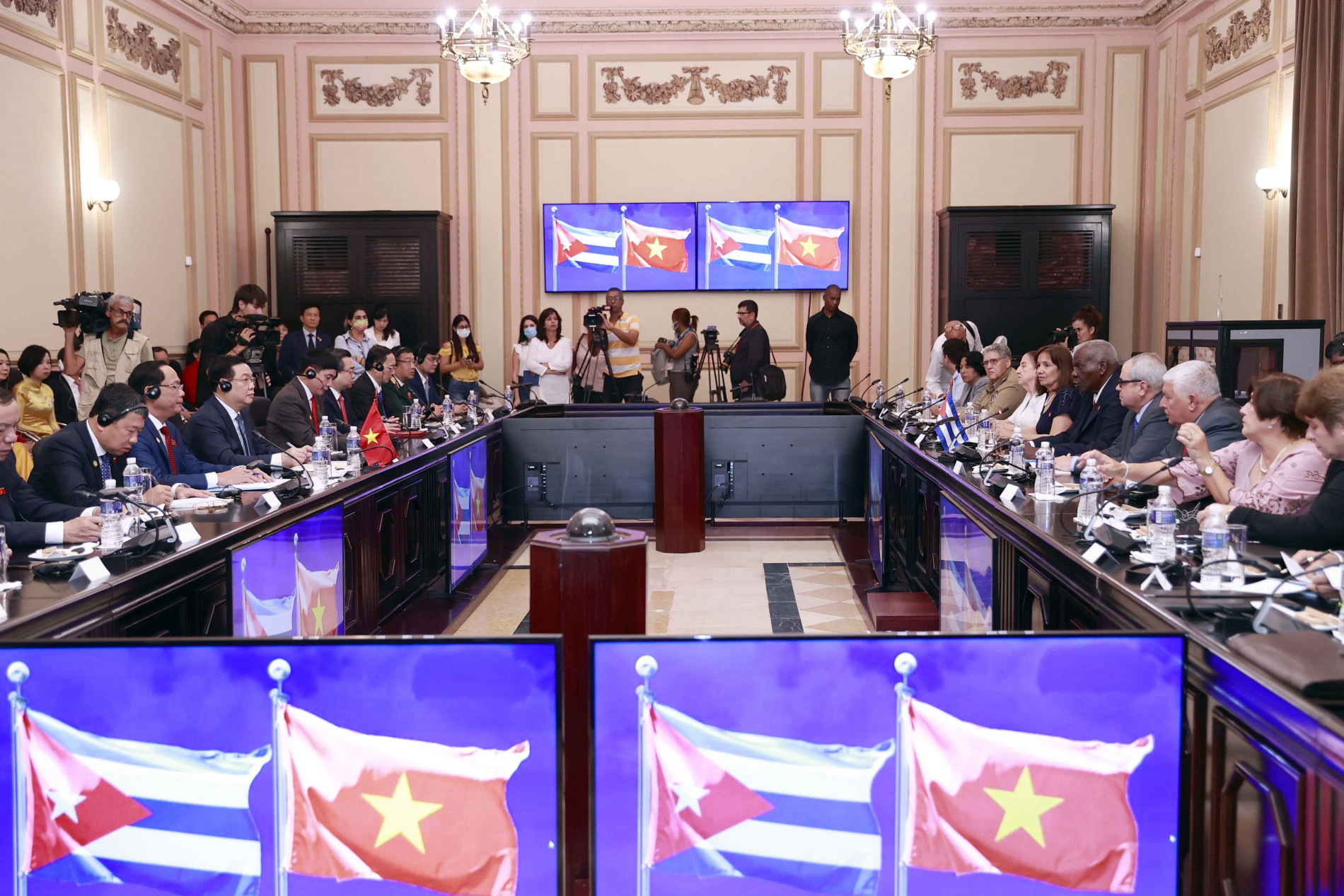 Chủ tịch Quốc hội Vương Đình Huệ hội đàm chính thức với Chủ tịch Quốc hội Cuba - Ảnh 13.