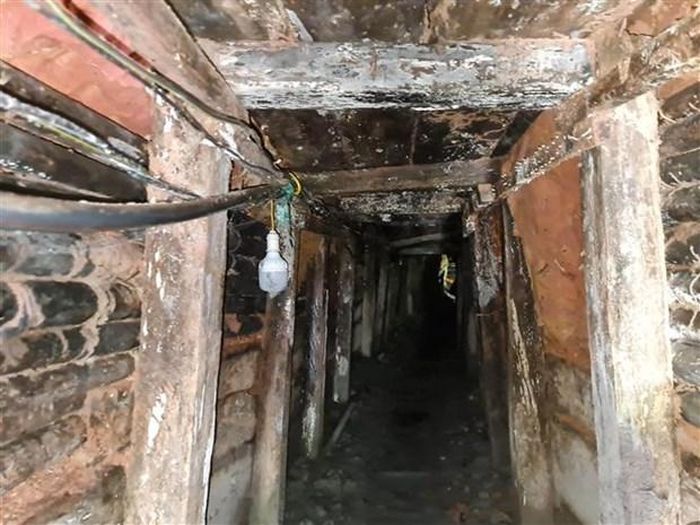 Một hầm khai thác vàng trái phép ở Đắk Nông. (Ảnh: Hưng Thịnh/TTXVN)