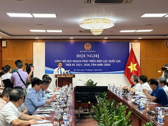 Bộ trưởng Nguyễn Hồng Diên phát biểu tại lễ công bố Quy hoạch điện VIII. (Ảnh: Đức Duy/Vietnam+)