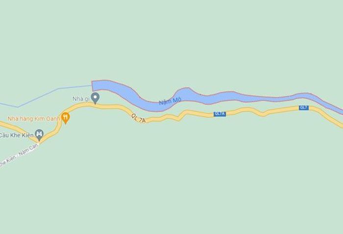 Vị trí sông Nậm Mộ. (Nguồn: Google Maps)