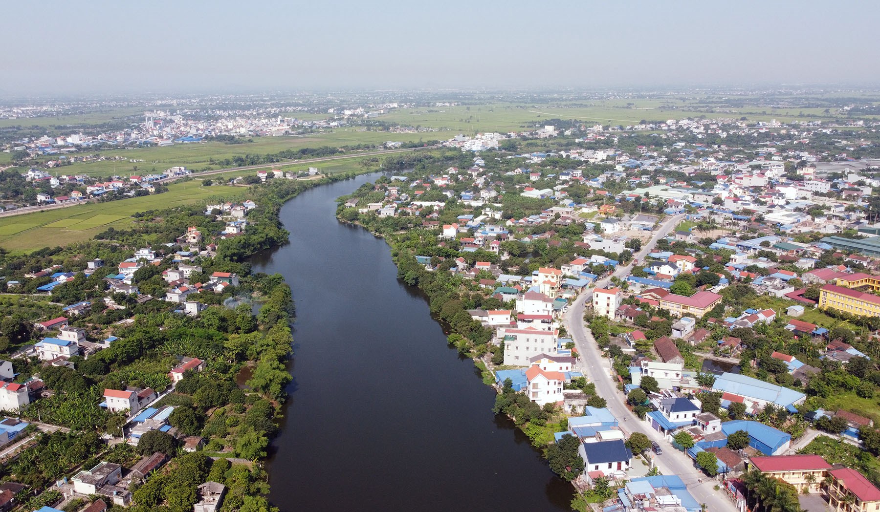 Toàn cảnh huyện Mỹ Lộc được quy hoạch sáp nhập vào TP Nam Định