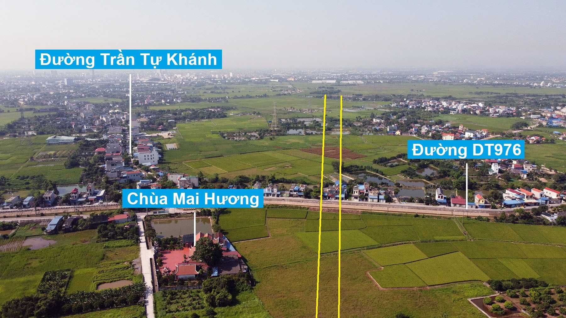 Toàn cảnh vị trí quy hoạch xây cầu vượt sông Châu Giang nối Nam Định - Hà Nam