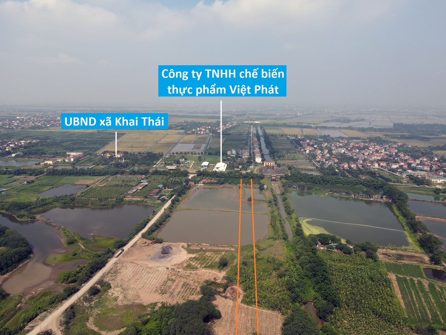 Toàn cảnh vị trí dự kiến xây cầu Mai Động vượt sông Hồng nối Hưng Yên - Hà Nội