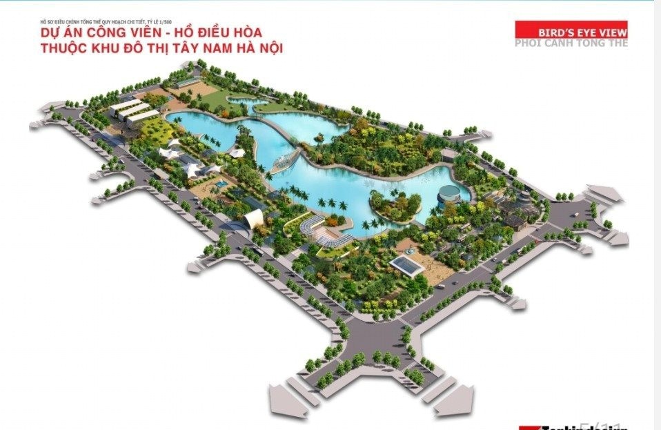 Công viên hồ điều hòa Tây Nam Hà Nội sẽ hoạt động từ năm 2025