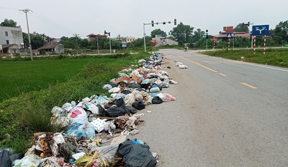 rác thải, vứt rác, thị trấn Nhã Nam, Bắc Giang, Tân Yên, lò đốt rác