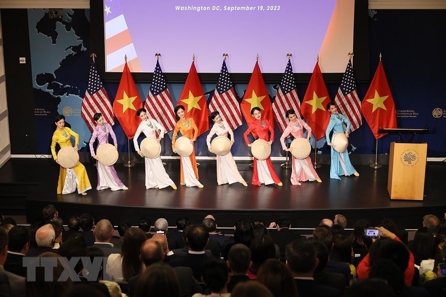 Lễ chào mừng Quan hệ Đối tác Chiến lược Toàn diện Việt Nam-Hoa Kỳ | Chính trị | Vietnam+ (VietnamPlus)