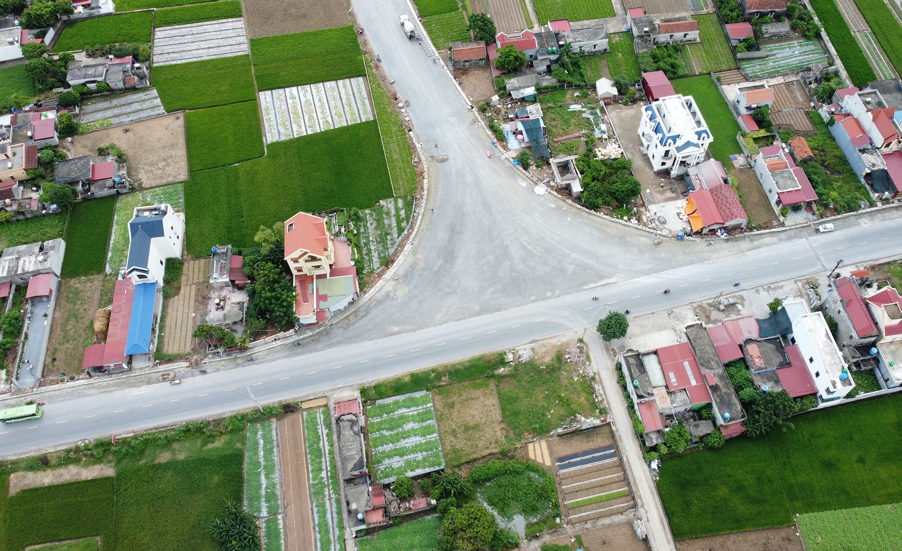 Hình ảnh đường Nam Định - Lạc Quần - Đường ven biển đang xây qua huyện Giao Thủy