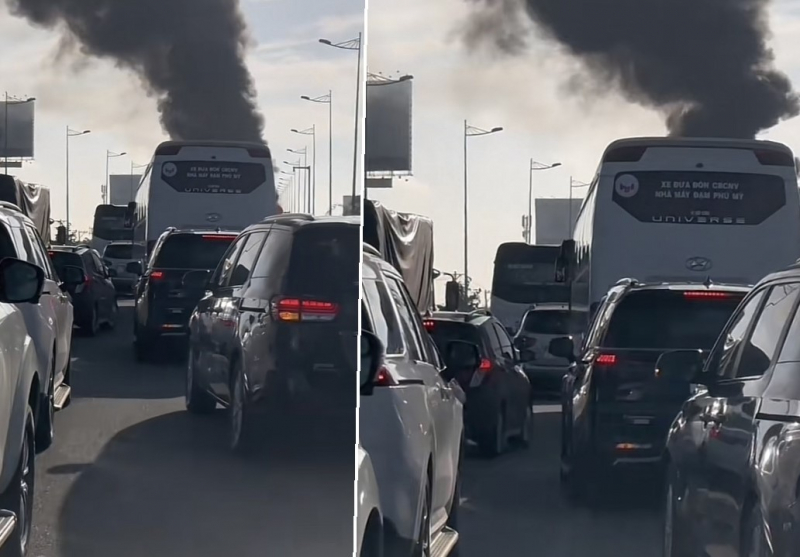 Cháy xe đầu kéo trên cao tốc TP Hồ Chí Minh-Long Thành-Dầu Giây -0