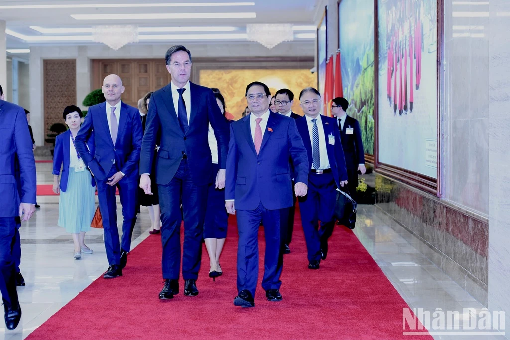 [Ảnh] Thủ tướng Phạm Minh Chính và Thủ tướng Hà Lan Mark Rutte chứng kiến Lễ trao văn kiện hợp tác ảnh 1