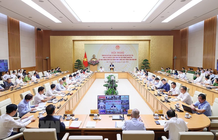 Thủ tướng chủ trì Hội nghị Đánh giá Công tác Phòng cháy, Chữa cháy | Chính trị | Vietnam+ (VietnamPlus)