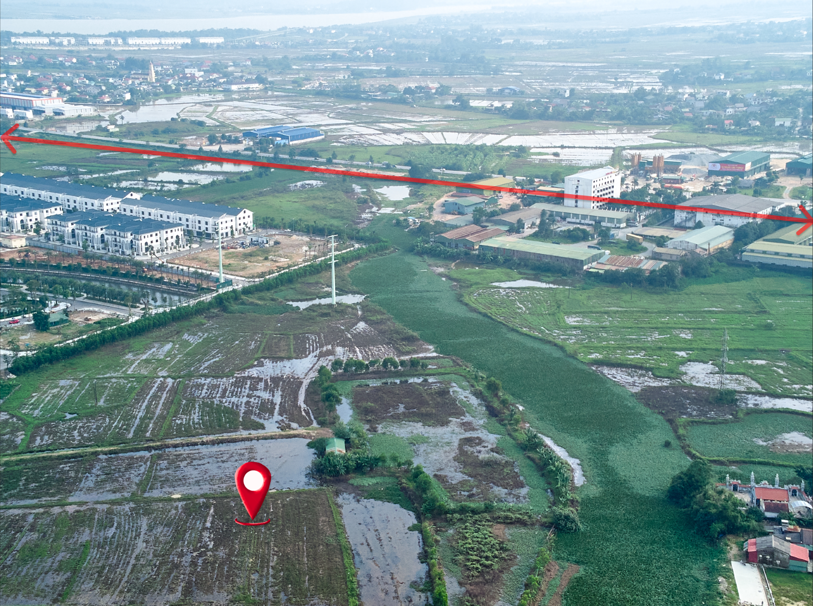 Toàn cảnh khu đất Ecopark sắp làm khu đô thị ven sông Vinh