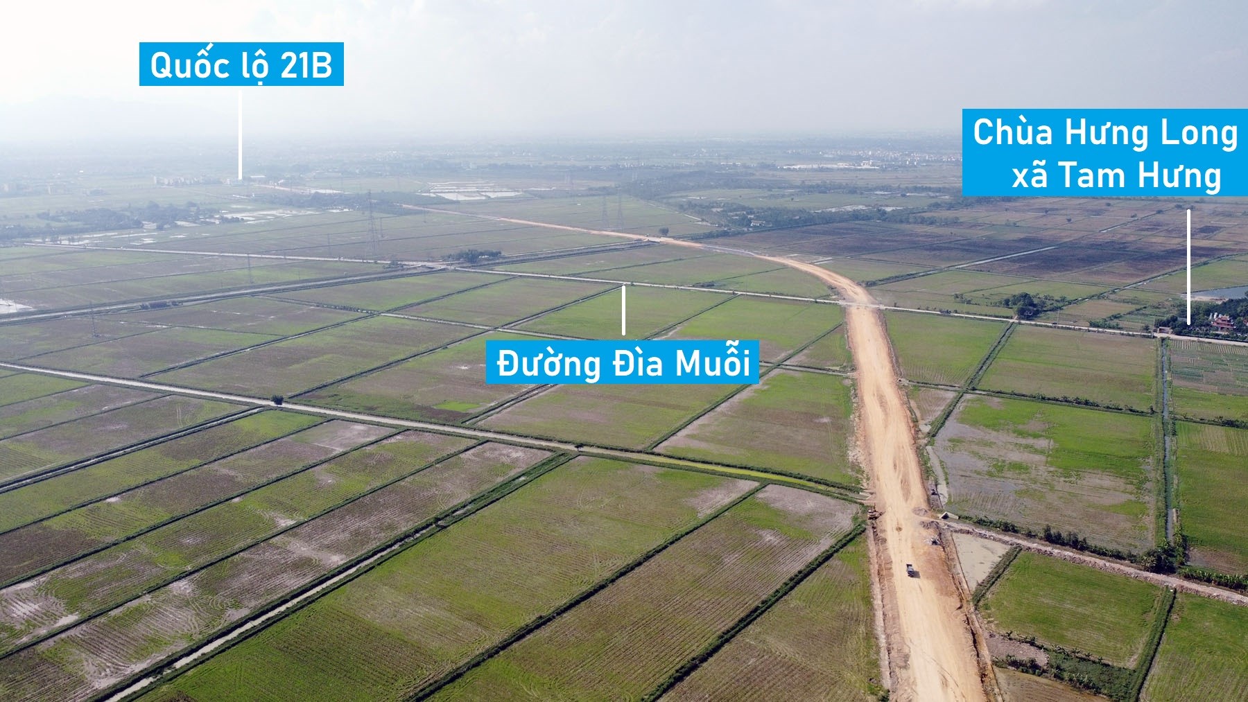 Hình ảnh trục phát triển kinh tế huyện Thanh Oai, Hà Nội đang xây dựng