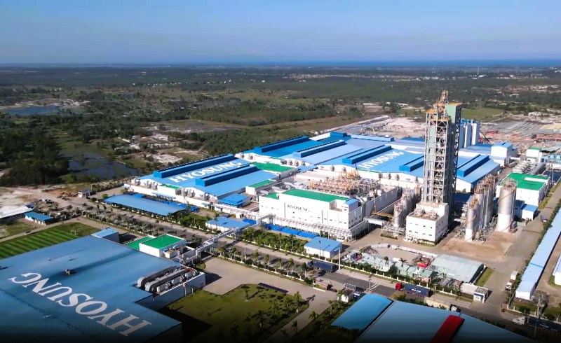 Tập đoàn Hyosung đầu tư cụm nhà máy sản xuất vật liệu công nghiệp với quy mô sử dụng đất công nghiệp 100ha, vốn đầu tư 1,3 tỷ USD tại KCN Tam Thăng. Ảnh: Hoàng Bin.