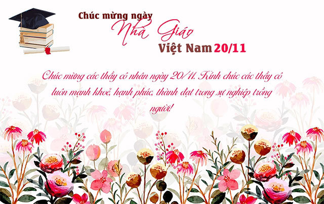 Tạo thiệp hoa chúc mừng ngày 20/11 đẹp và ý nghĩa nhất | Thiệp, Thiệp hoa,  Việt nam