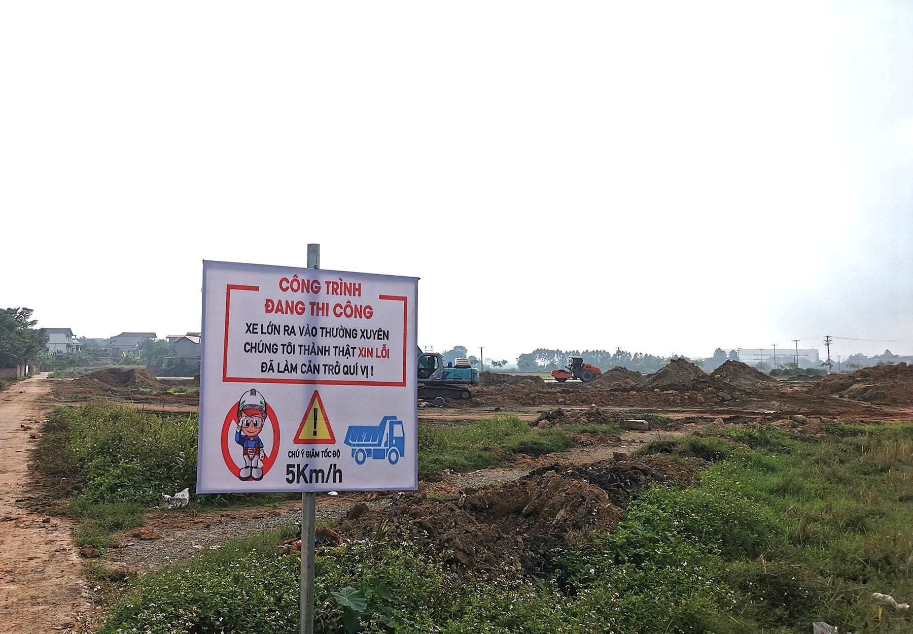Hình ảnh đường vành đai 4 Hà Nội qua huyện Sóc Sơn đang xây dựng