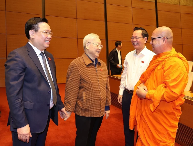 [Ảnh] Tổng Bí thư Nguyễn Phú Trọng đến dự phiên thảo luận của Quốc hội ảnh 2