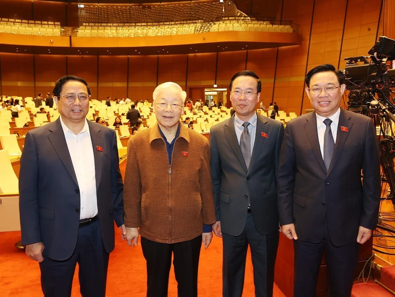 [Ảnh] Tổng Bí thư Nguyễn Phú Trọng đến dự phiên thảo luận của Quốc hội ảnh 4