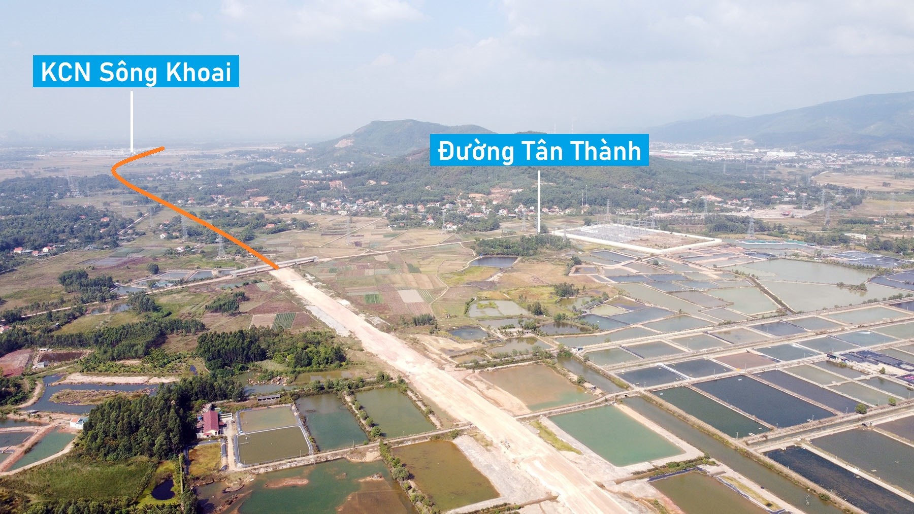 Hình ảnh đường nối cao tốc Hạ Long - Hải Phòng đến đường tỉnh 338 Quảng Ninh đang xây dựng