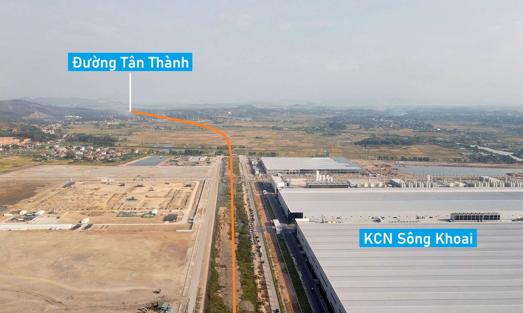 Hình ảnh đường nối cao tốc Hạ Long - Hải Phòng đến đường tỉnh 338 Quảng Ninh đang xây dựng