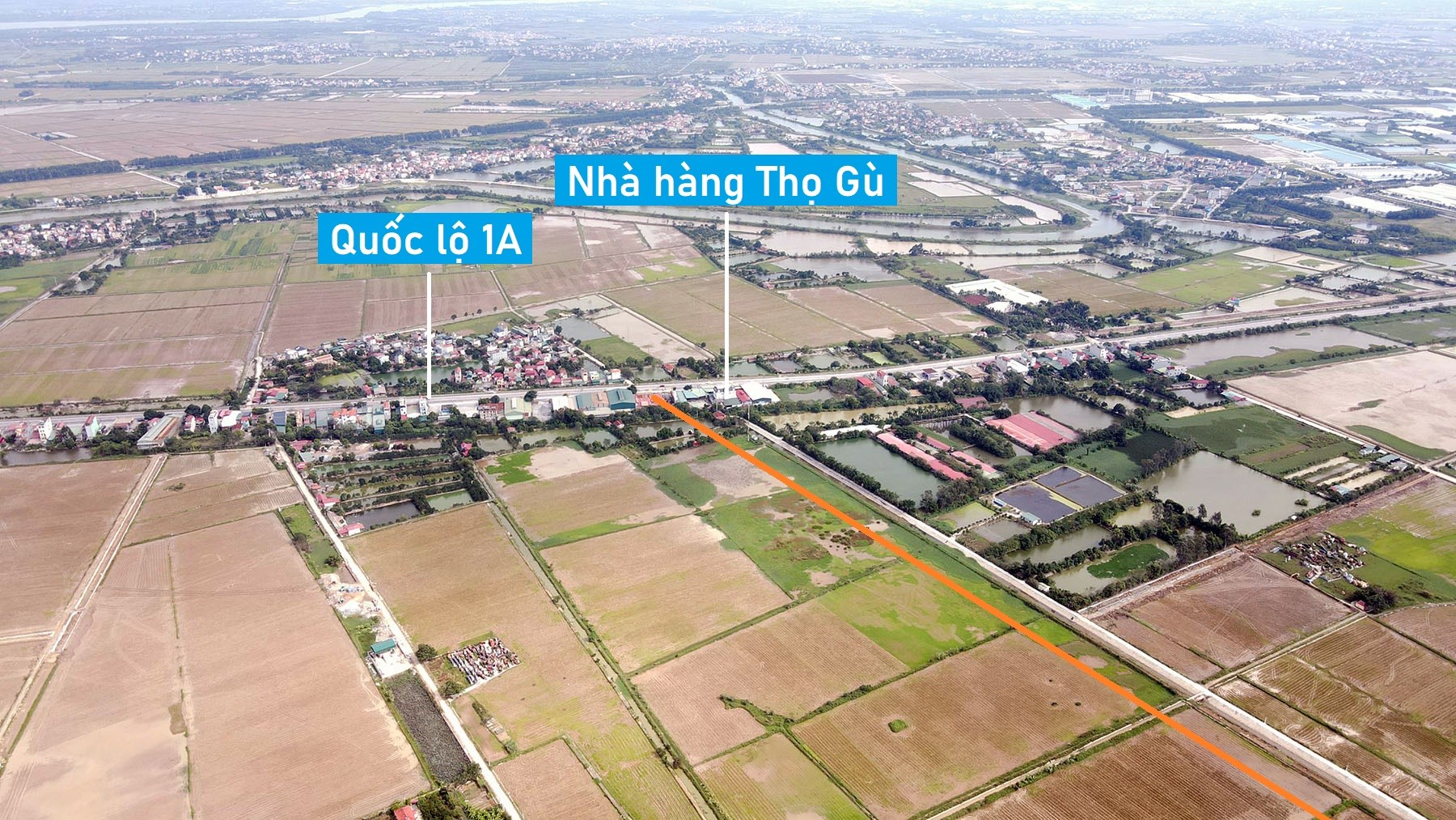 Hình ảnh cầu vượt sông Nhuệ nối Phú Xuyên - Ứng Hòa, Hà Nội đang xây dựng