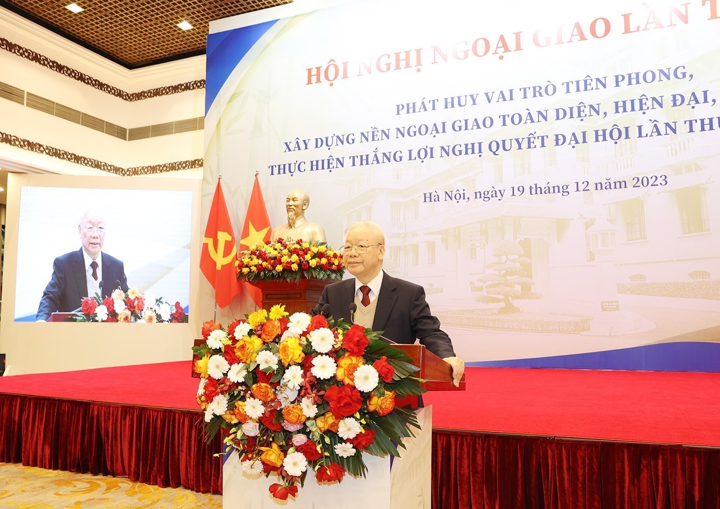Tổng Bí thư Nguyễn Phú Trọng dự Hội nghị Ngoại giao lần thứ 32 - Ảnh 10.
