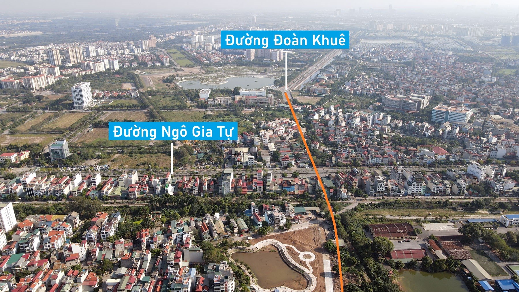 Toàn cảnh vị trí quy hoạch xây cầu Mai Lâm nối Đông Anh - Long Biên, Hà Nội