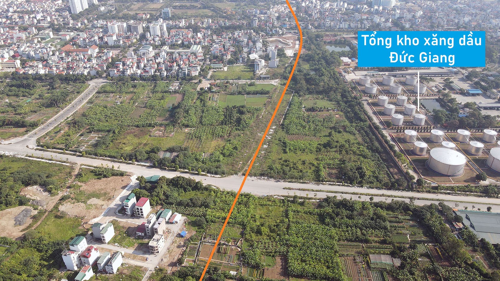 Toàn cảnh vị trí quy hoạch xây cầu Mai Lâm nối Đông Anh - Long Biên, Hà Nội