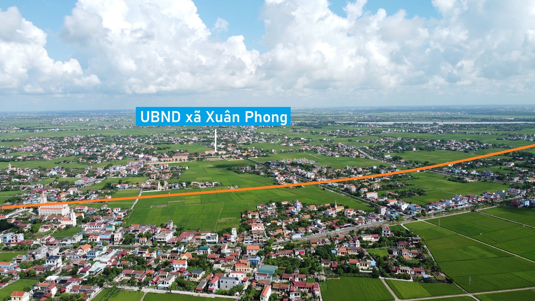 Toàn cảnh vị trí dự kiến mở cao tốc Ninh Bình - Nam Định - Thái Bình - Hải Phòng qua huyện Xuân Trường